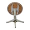 International Concepts Round 36 in Rd Top Pedestal Table, 12 in Leaf, Bar Ht, Hickory/Stone, 36 W, 48 L, 42.1 in H, Wood K41-36RXT-27B-6B-2 - alternate 3